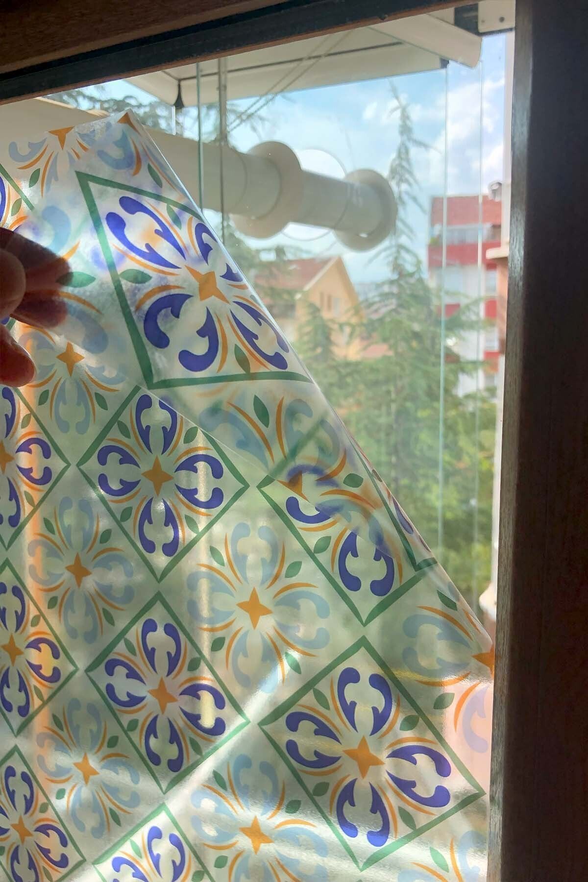 Şeffaf Folyo - Pencere Cam Deseni -