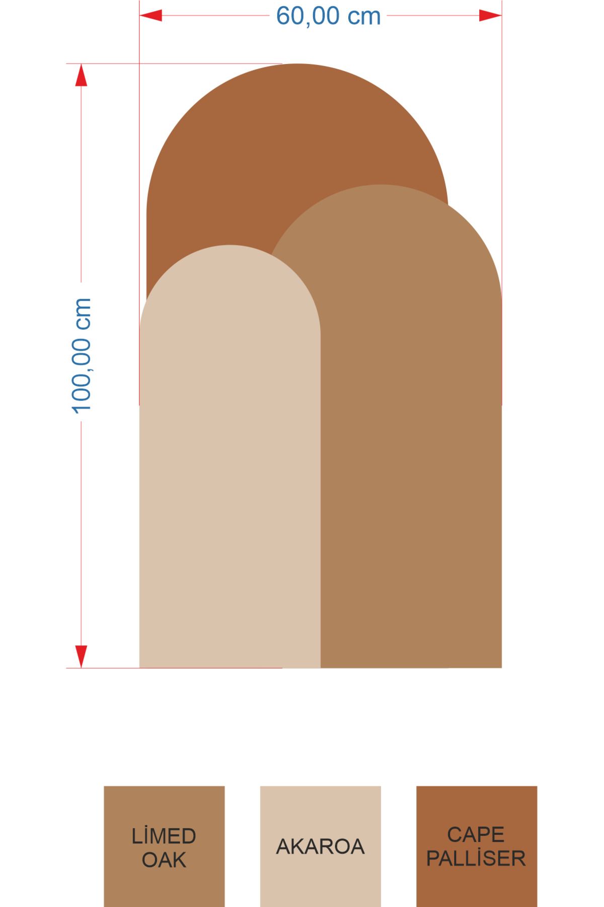 Bohem Oval Boho 3'lü Duvar Sticker - Şık ve Modern Dekorasyon İçin-CapePalliser