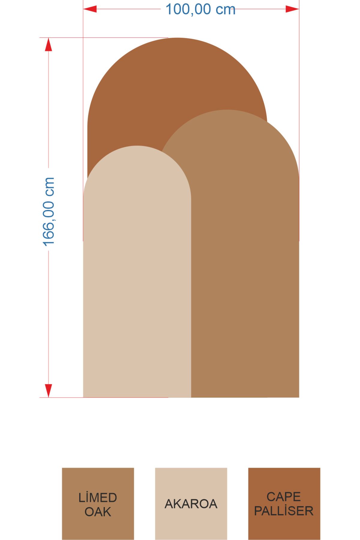 Bohem Oval Boho 3'lü Duvar Sticker - Şık ve Modern Dekorasyon İçin-CapePalliser