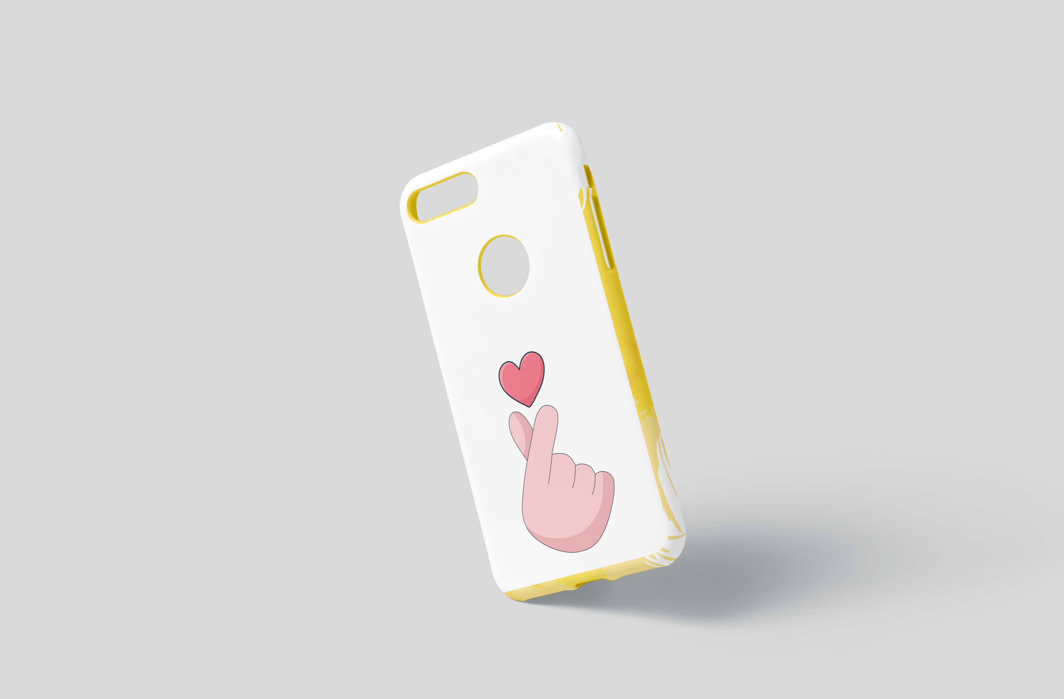 K-Pop Parmak Kalp Etiket & Sticker 3 cm 