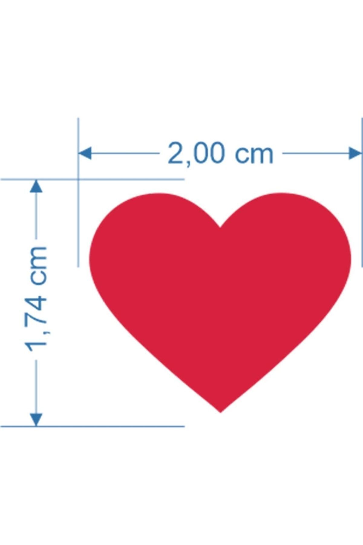 Kalp Etiket 100 Adet 2 Cm Hediye Paketleme Sticker
