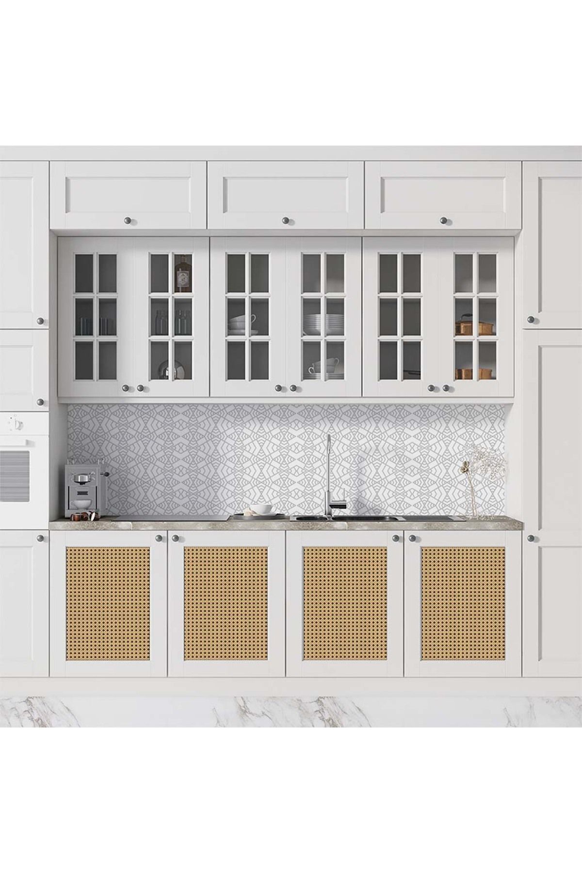 Hazeran Hasır Desenli Siyah Aralıklı Folyo