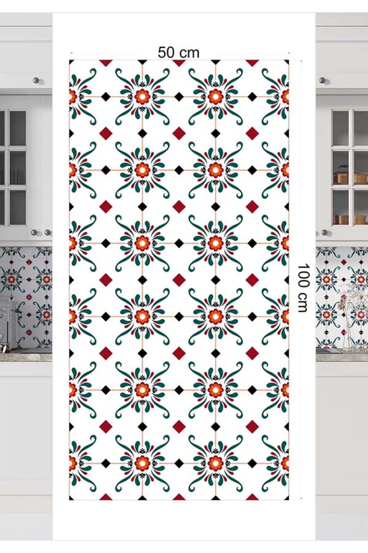 Mutfak Tezgah Arası Fayans Mat Folyo Kaplama Sticker 50x100 Cm M008