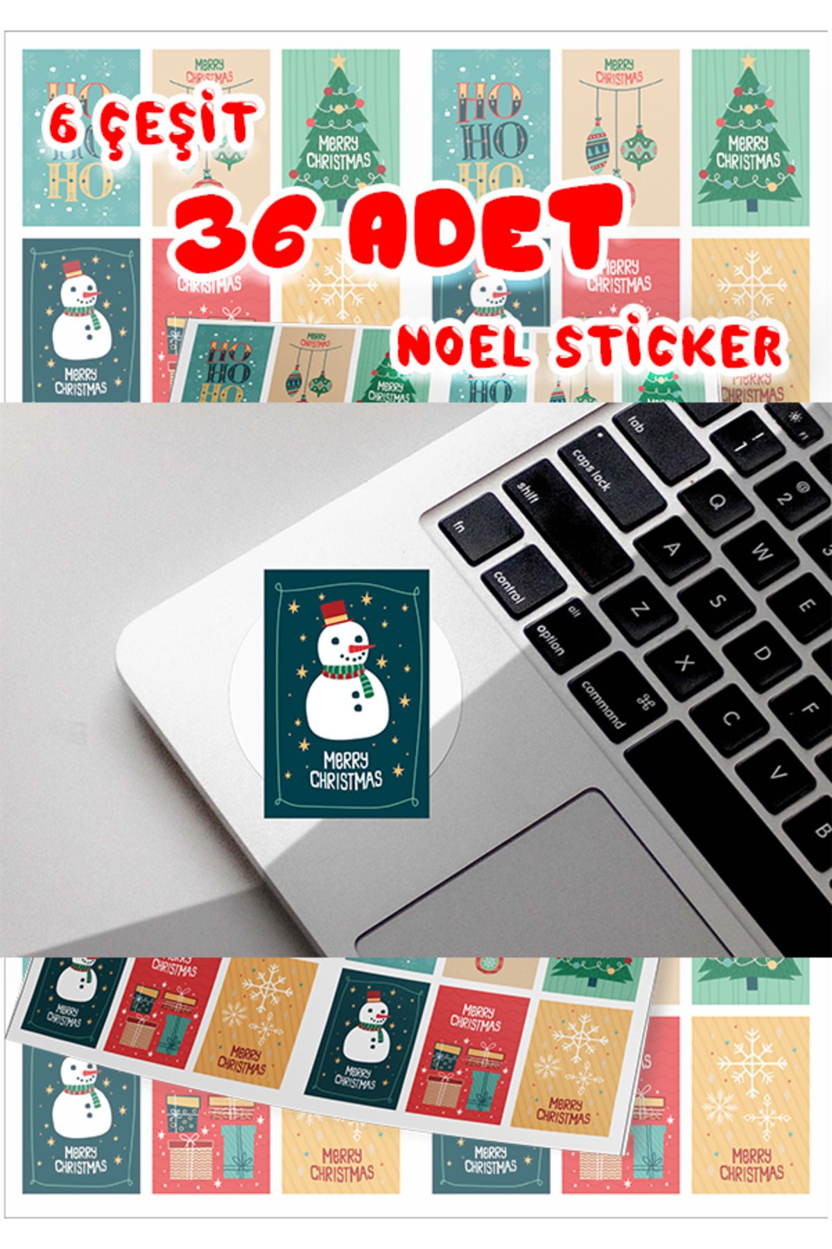 36 ADET 3-4 CM YILBAŞI TEMALI ETİKET, YAPIŞKANLI STİCKER, HEDİYE PAKETİ ETİKETİ