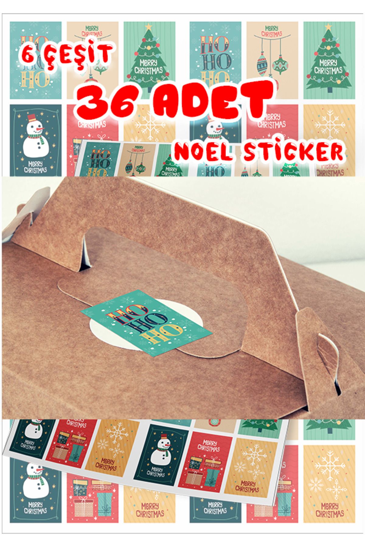 36 ADET 3-4 CM YILBAŞI TEMALI ETİKET, YAPIŞKANLI STİCKER, HEDİYE PAKETİ ETİKETİ