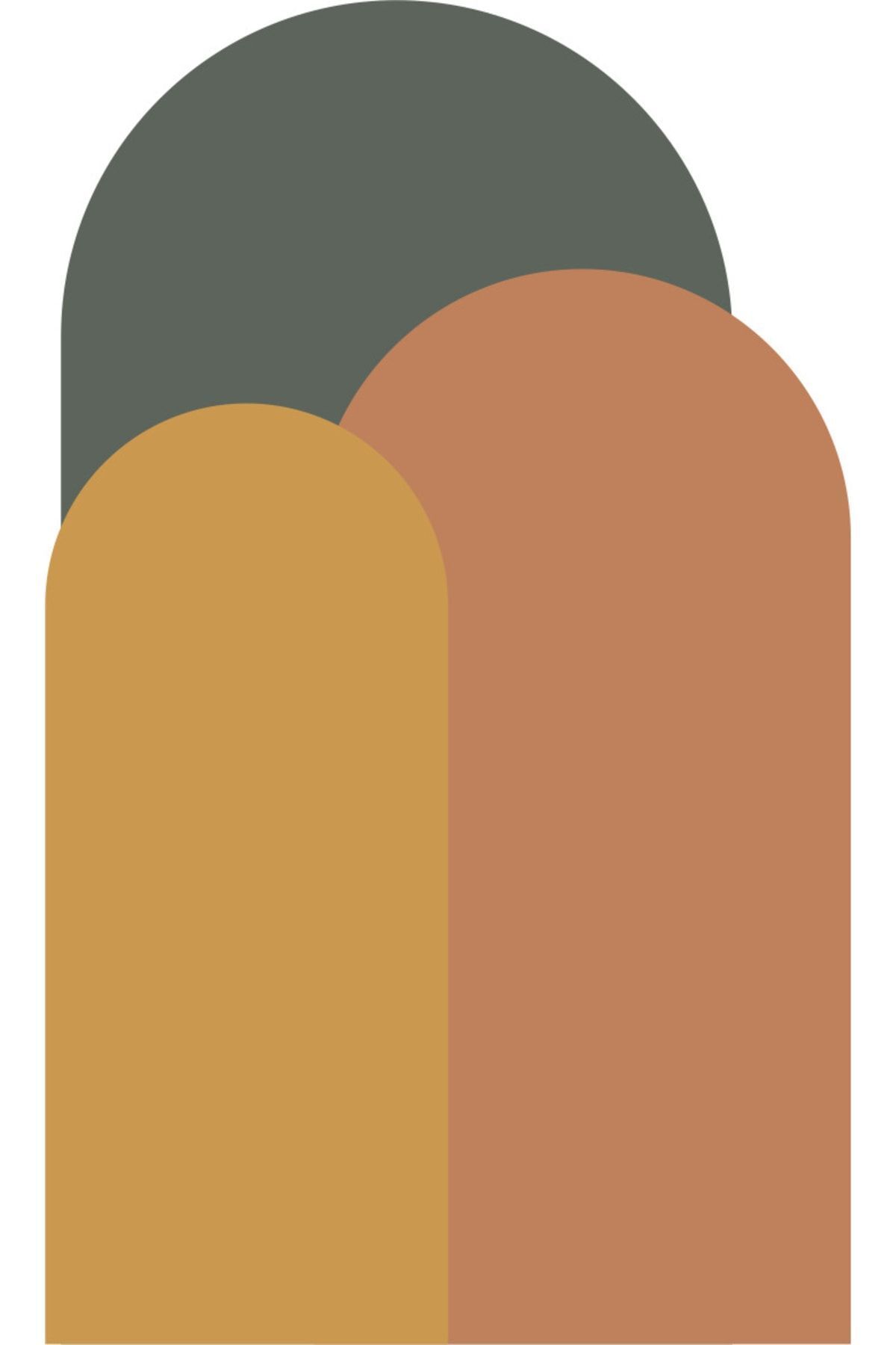 Bohem Oval Boho 3'lü Duvar Sticker - Şık ve Modern Dekorasyon İçin-Finlandia