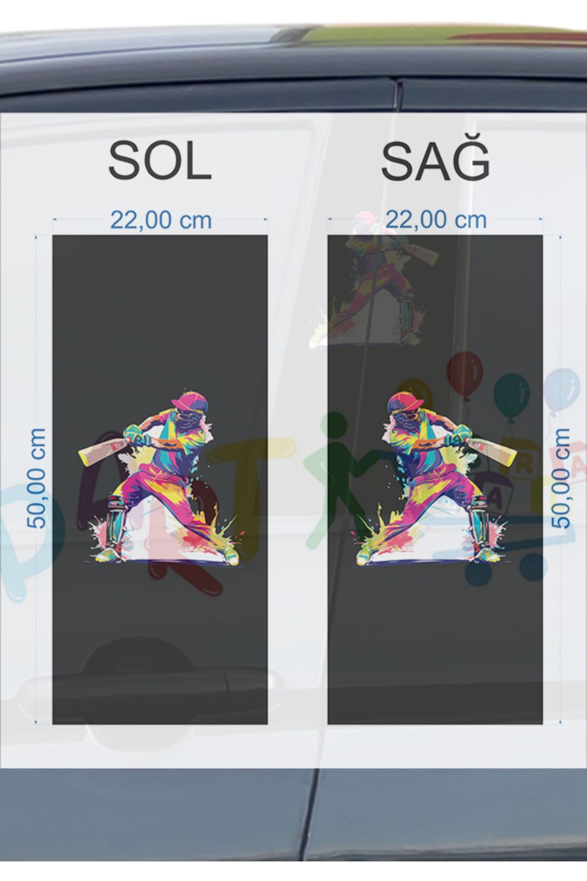 Araç Kapı Direk Kaplama Folyosu Cricket 22x50 cm - 2 Adet