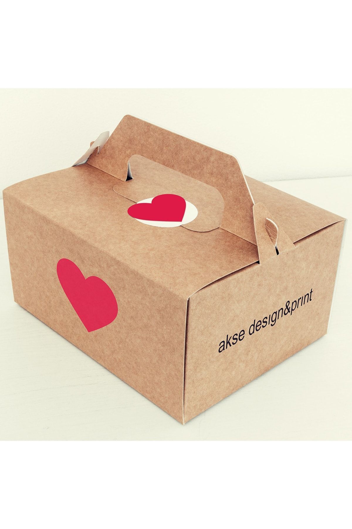 Kalp Etiket 100 Adet 4 cm Hediye Paketleme Sticker