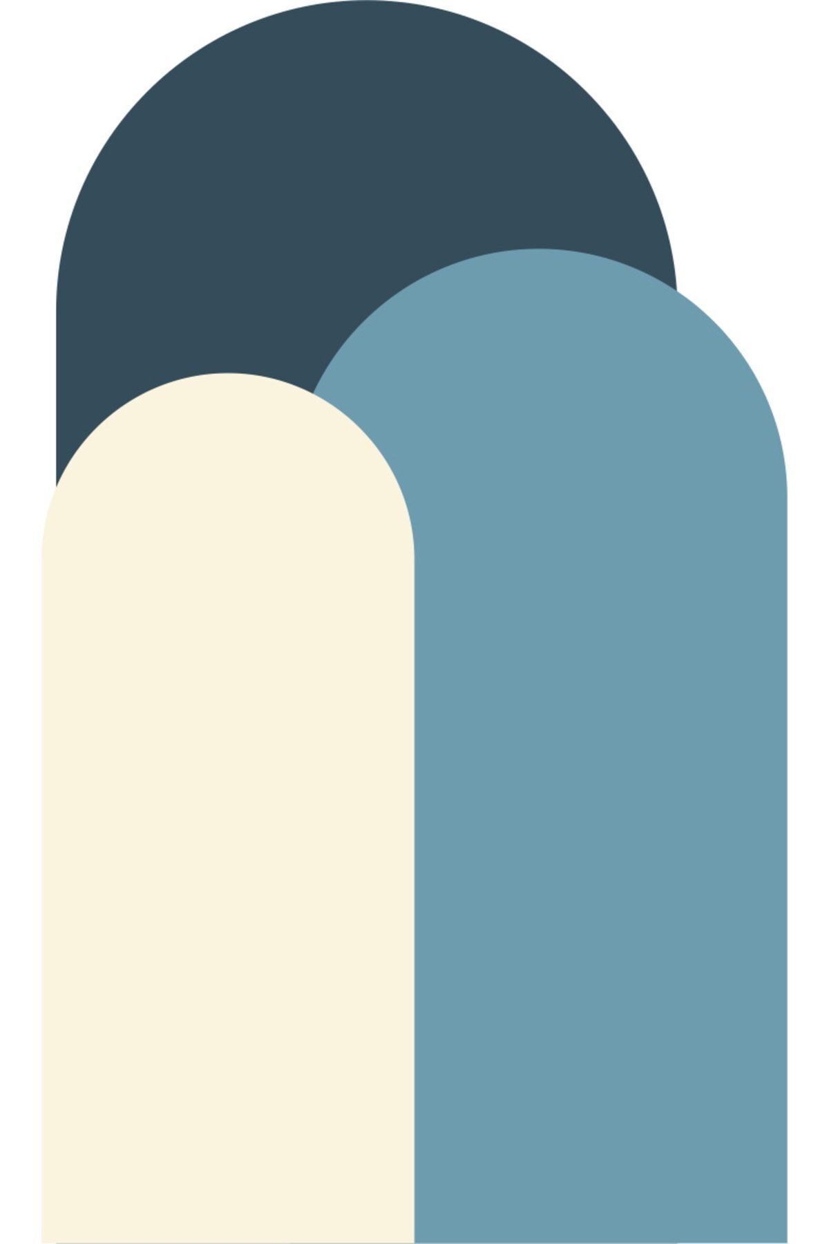 Bohem Oval Boho 3'lü Duvar Sticker - Şık ve Modern Dekorasyon İçin-Pickled Bluewood