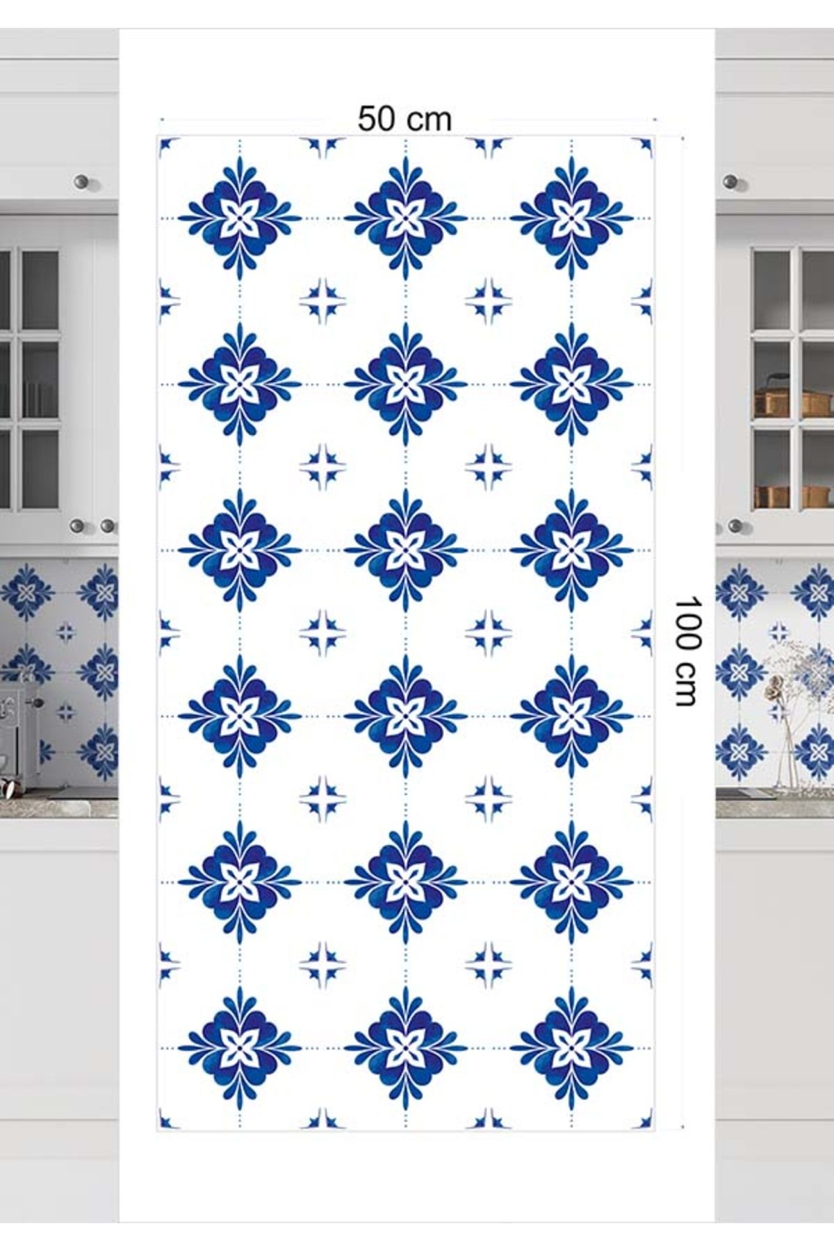 Mutfak Tezgah Arası Fayans Mat Folyo Kaplama Sticker 50x100 Cm M006