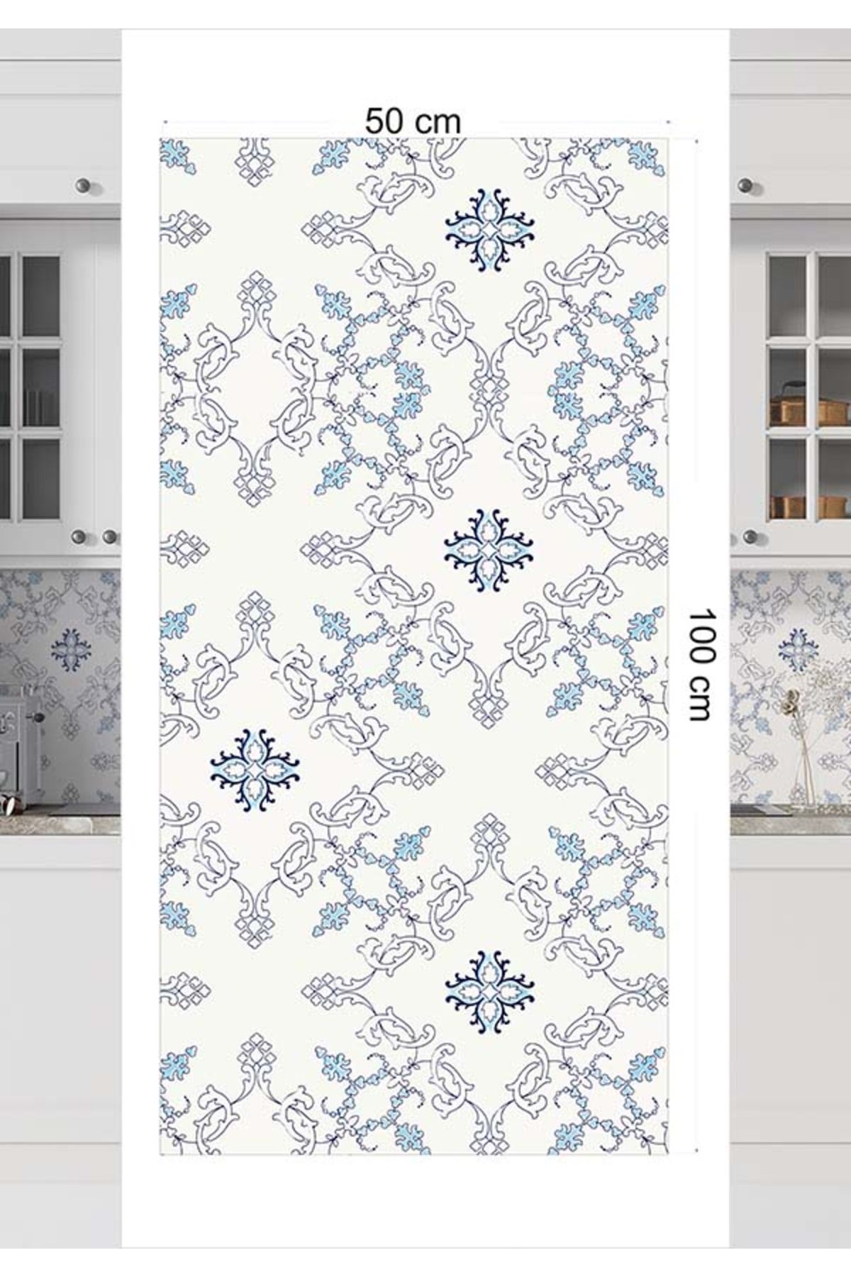 Mutfak Tezgah Arası Fayans Mat Folyo Kaplama Sticker 50x100 Cm M007