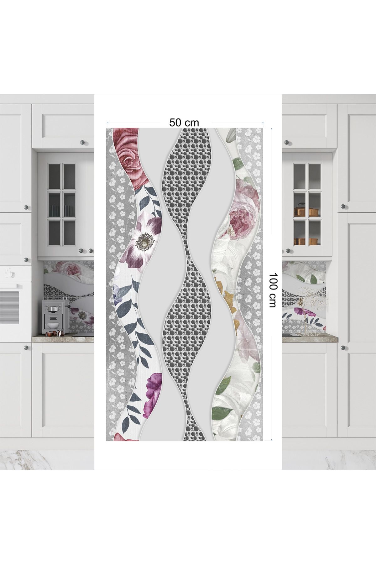 Mutfak Tezgah Arası Fayans Mat Folyo Kaplama Sticker 50x100 Cm M009