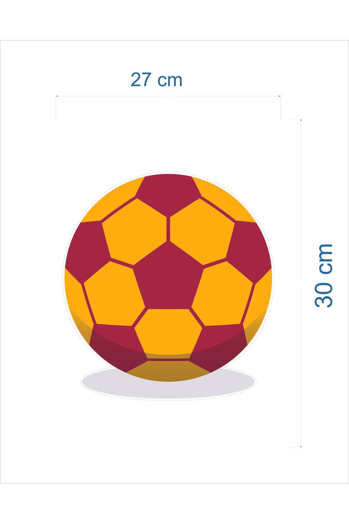 Futbol Topu Sarı-Kırmızı Ayaklı Maket Doğum Günü Süsü 